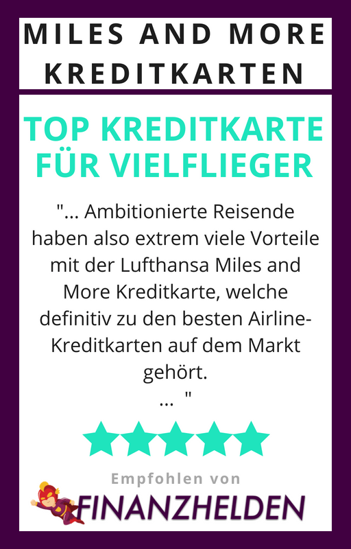 Testsiegel Finanzhelden.org - Lufthansa Miles and More Kreditkarten